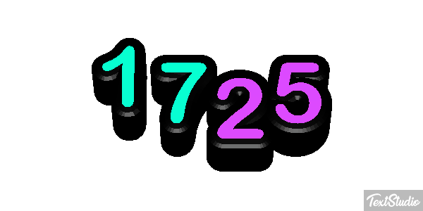1725 Text effect