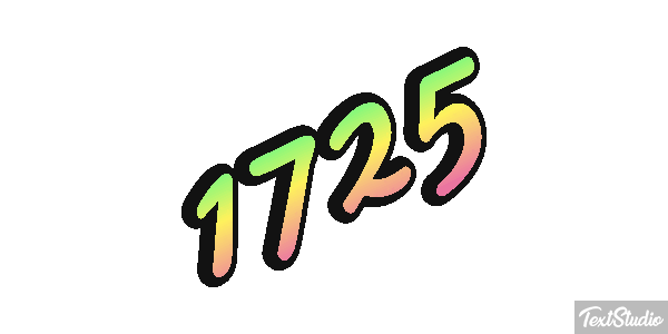 1725 Text effect