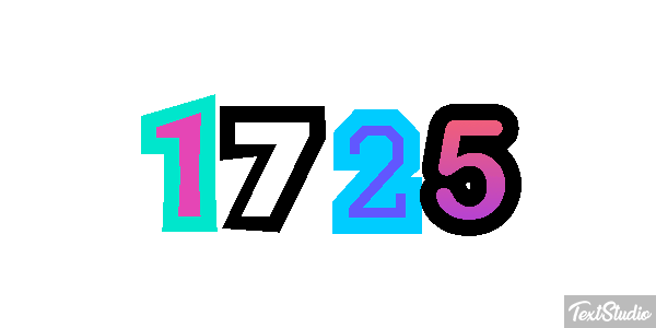 1725 Text effect