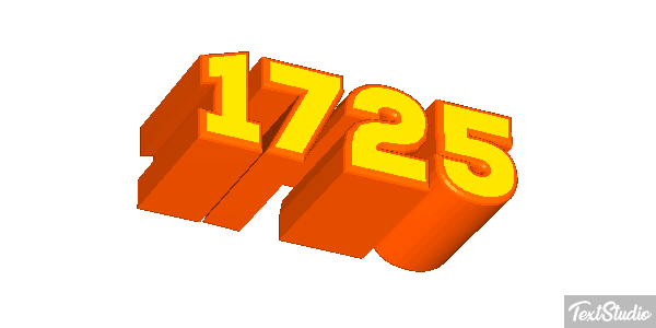 1725 Text effect