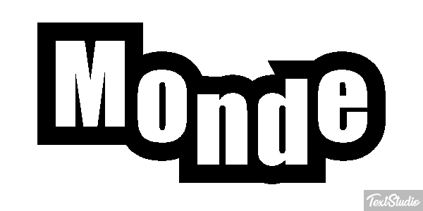 Monde Effet de texte