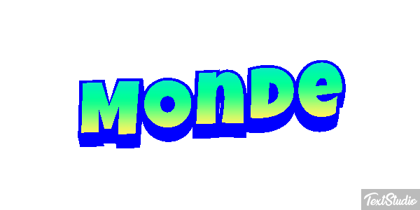 Monde Effet de texte