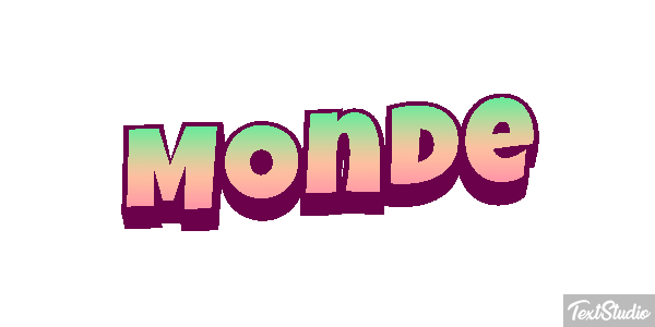Monde Effet de texte