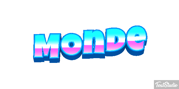Monde Effet de texte