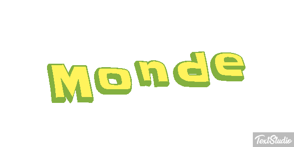 Monde Effet de texte
