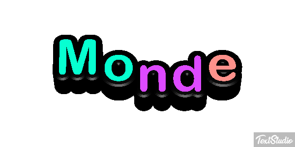 Monde Effet de texte