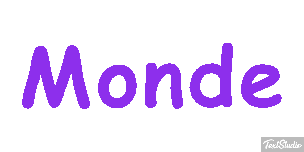 Monde Effet de texte