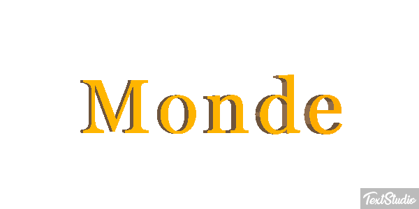 Monde Effet de texte