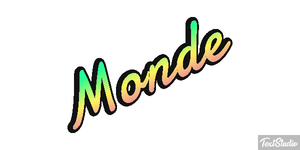 Monde Effet de texte