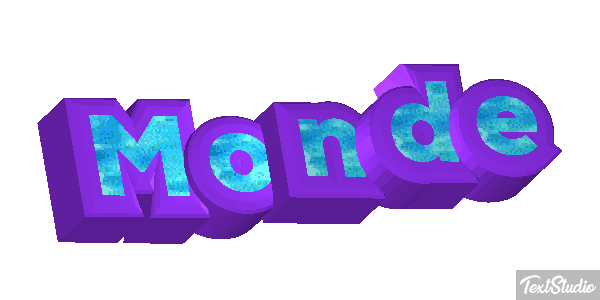 Monde Effet de texte