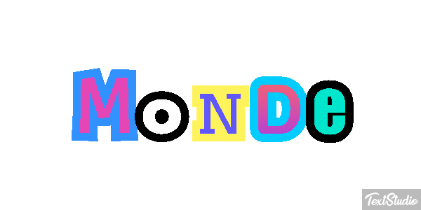 Monde Effet de texte