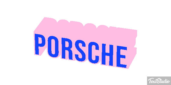 Porsche Effet de texte