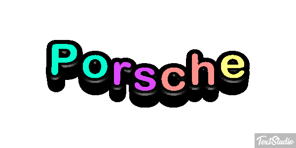 Porsche Effet de texte