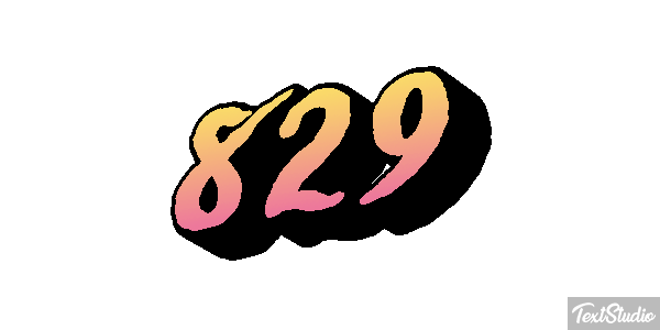829 Tekst effect