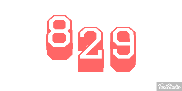 829 Tekst effect