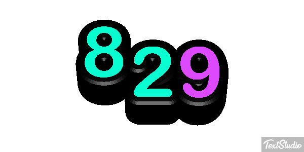 829 Tekst effect