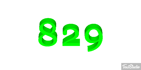 829 Tekst effect