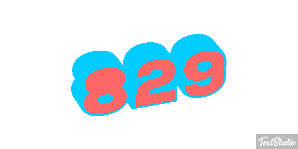 829 Tekst effect