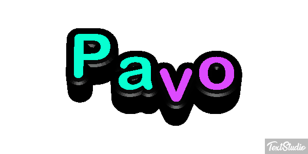 Pavo Efecto de texto