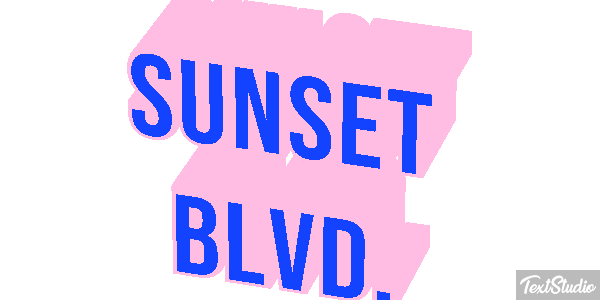 Sunset Blvd. テキスト効果