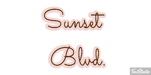 Sunset Blvd. テキスト効果