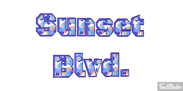 Sunset Blvd. テキスト効果