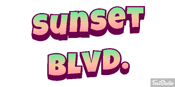 Sunset Blvd. テキスト効果