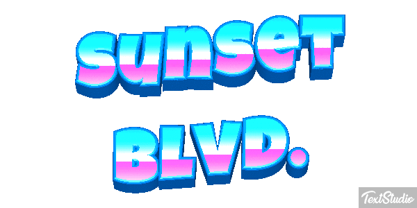 Sunset Blvd. テキスト効果