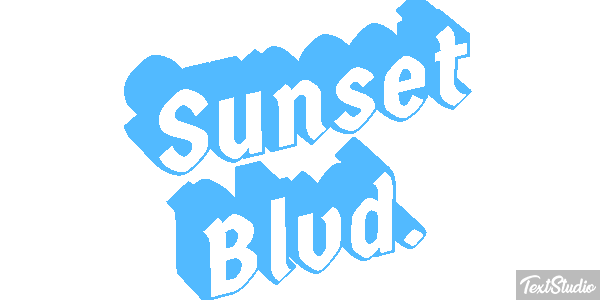 Sunset Blvd. テキスト効果