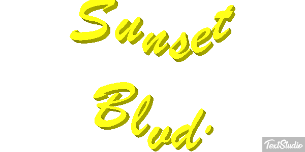 Sunset Blvd. テキスト効果