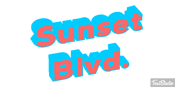 Sunset Blvd. テキスト効果