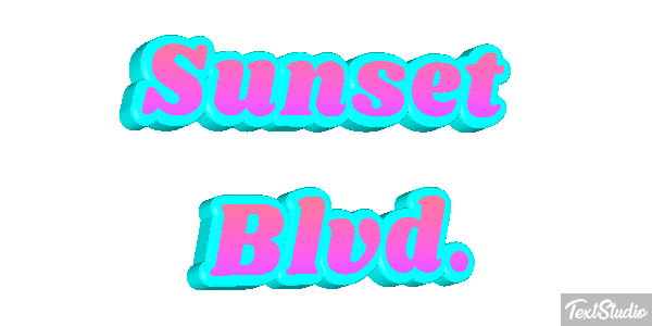 Sunset Blvd. テキスト効果