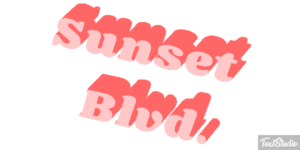 Sunset Blvd. テキスト効果
