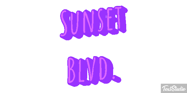 Sunset Blvd. テキスト効果