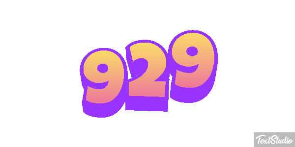 929 Text effect