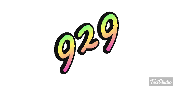 929 Text effect