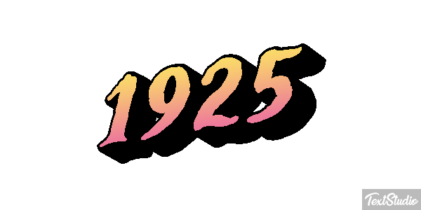 1925 Tekst effect