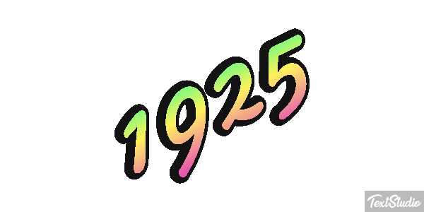 1925 Tekst effect