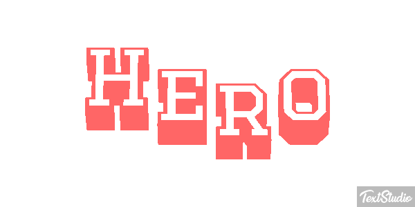 Hero Text effect