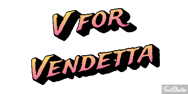V for Vendetta Effet de texte