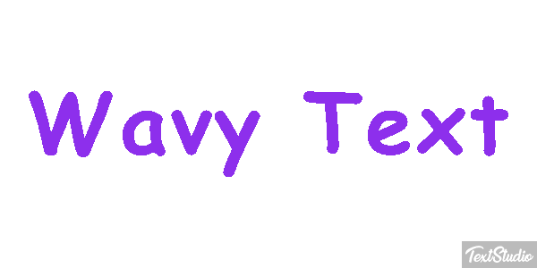 Wavy Text Text effect