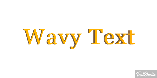 Wavy Text Text effect