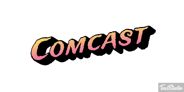 Comcast Tekst effect