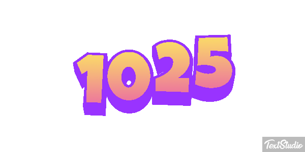 1025 Text effect