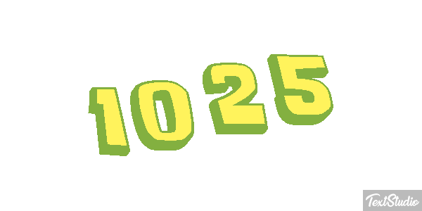 1025 Text effect