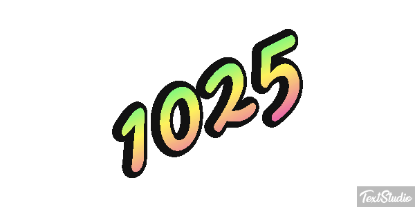 1025 Text effect