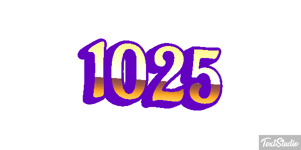 1025 Text effect