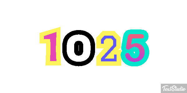 1025 Text effect
