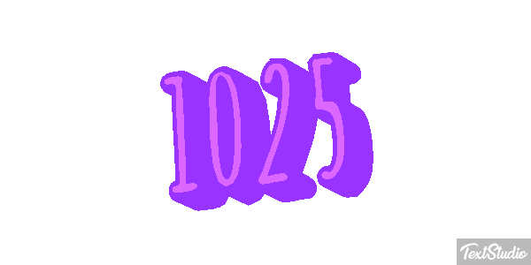 1025 Text effect