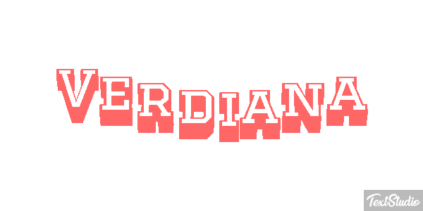 Verdiana Text effect